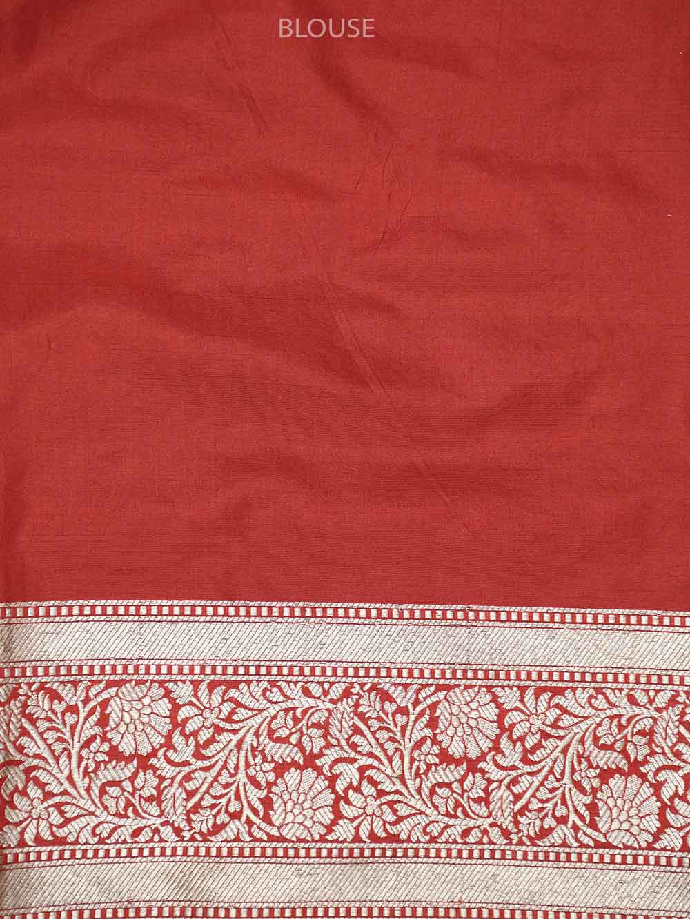 Red Meenakari Uppada Katan Silk Handloom Banarasi Saree - Sacred Weaves