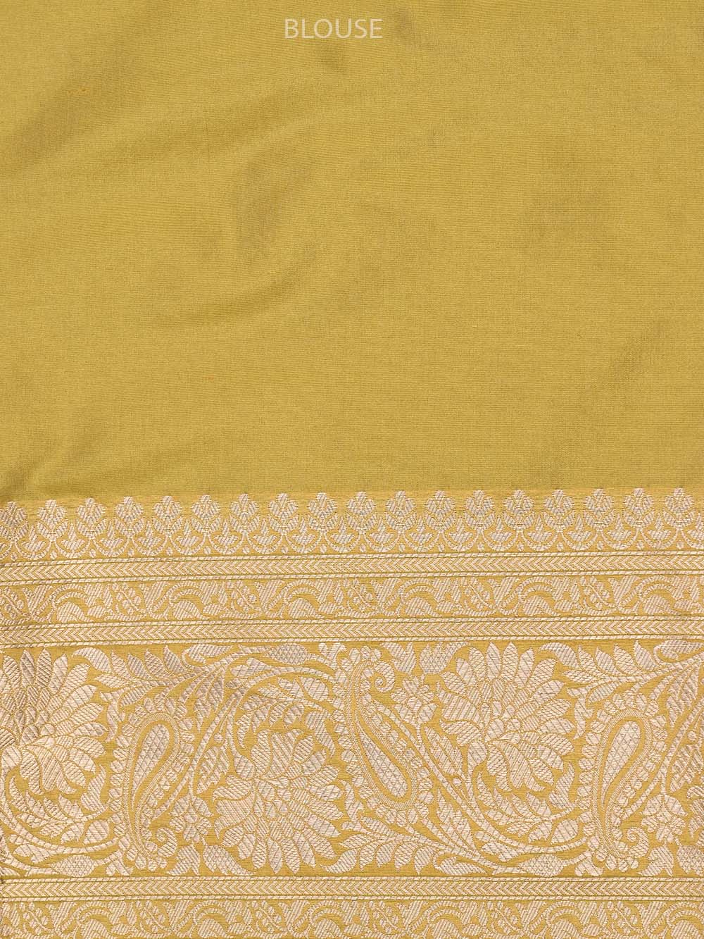 Light Yellow Meenakari Uppada Katan Silk Handloom Banarasi Saree - Sacred Weaves