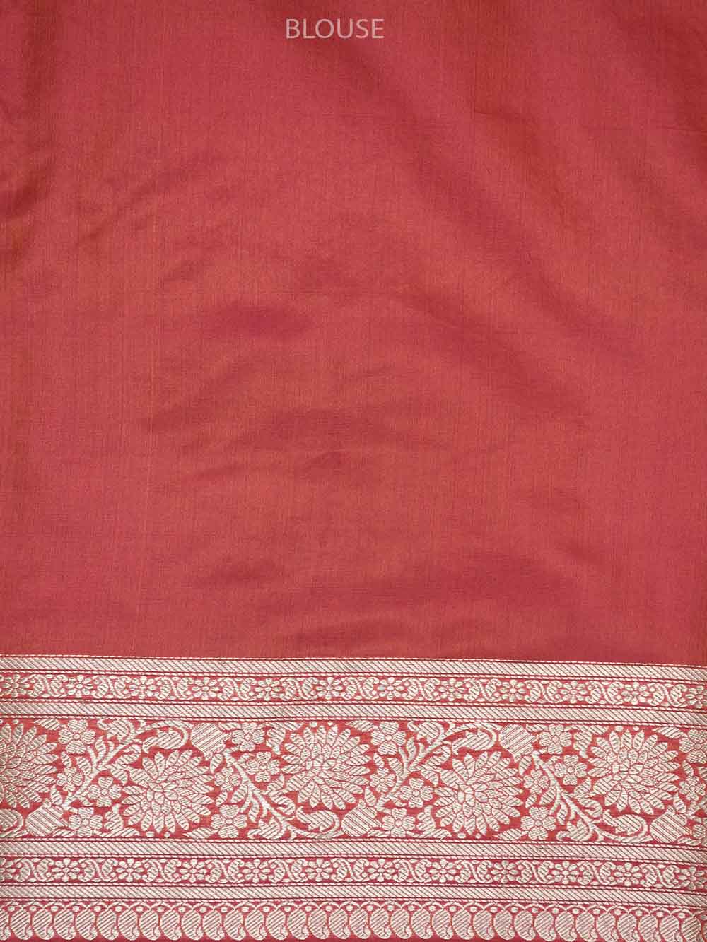 Pink Orange Uppada Katan Silk Handloom Banarasi Saree - Sacred Weaves