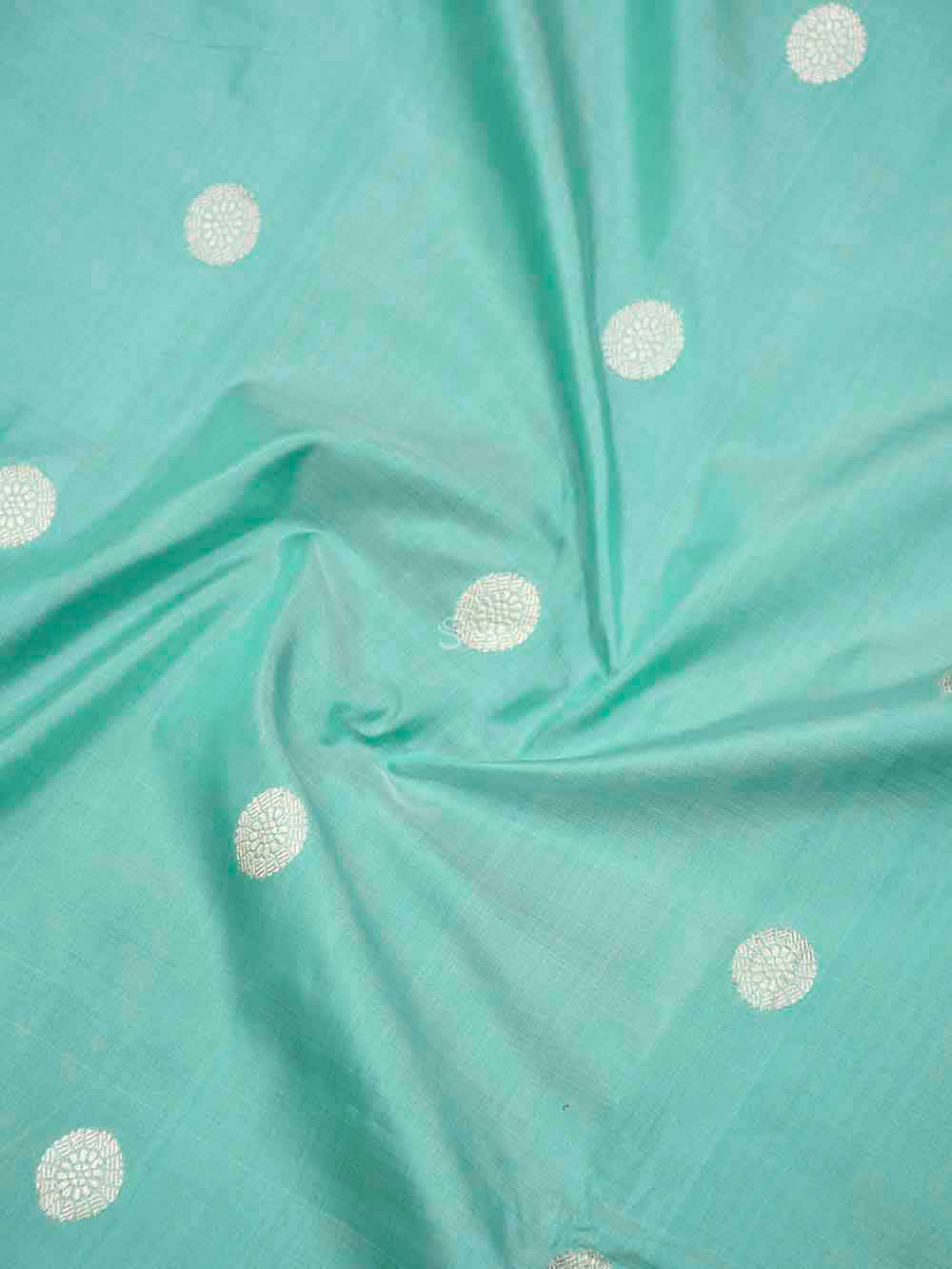 Mint Green Konia Katan Silk Handloom Banarasi Saree - Sacred Weaves