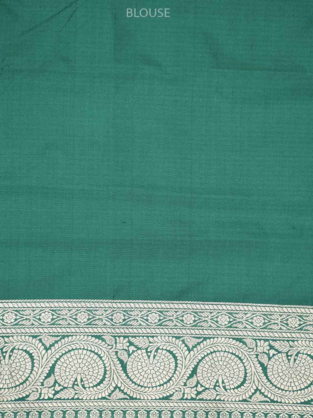 Green Konia Katan Silk Handloom Banarasi Saree - Sacred Weaves