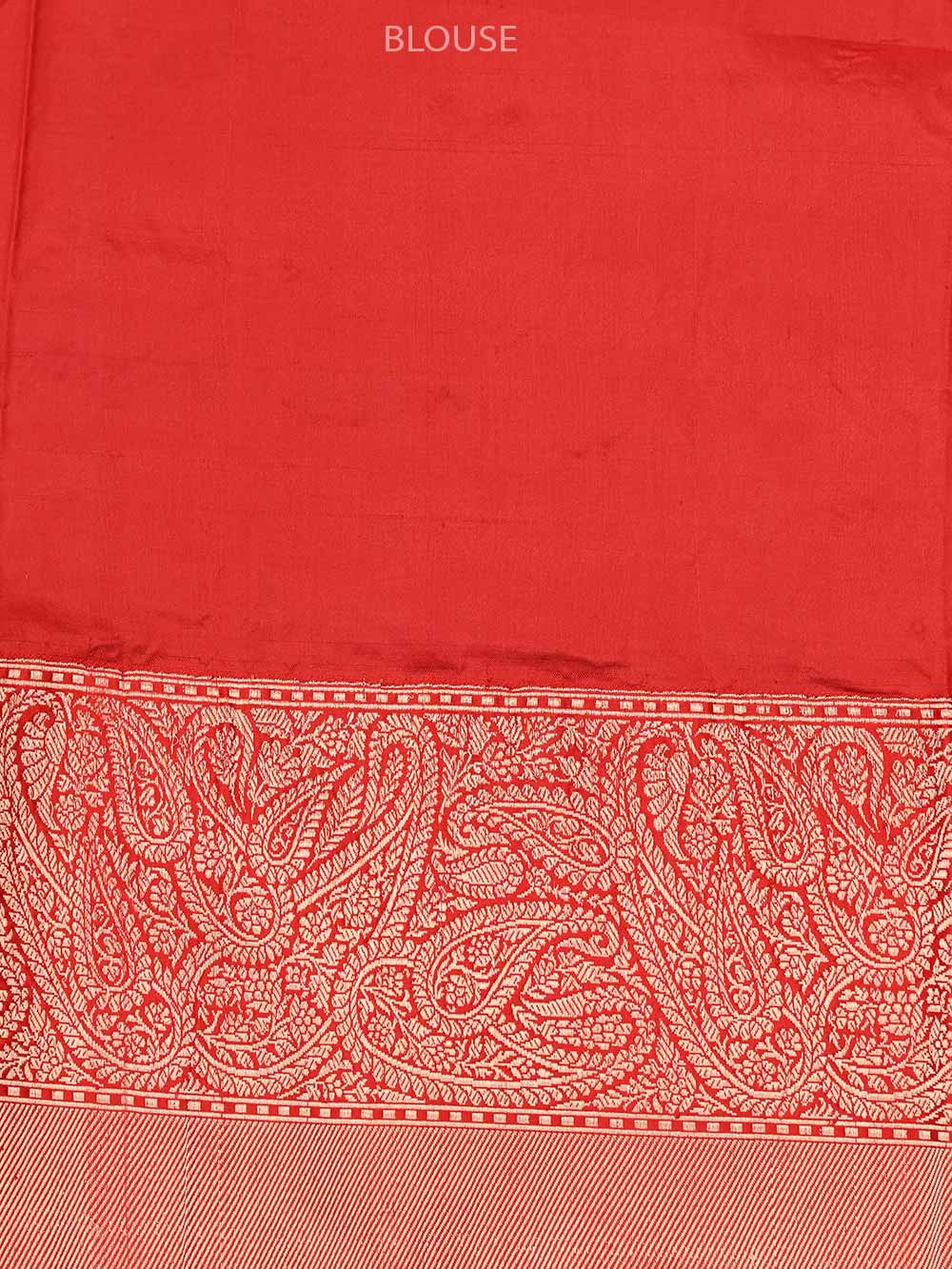 Pink Red Boota Katan Silk Handloom Banarasi Saree - Sacred Weaves