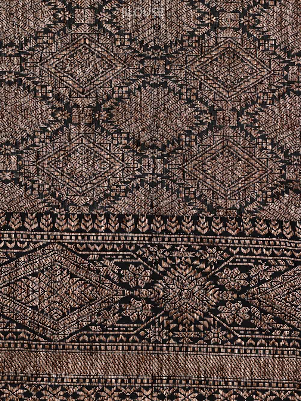 Green Katan Silk Handloom Banarasi Saree - Sacred Weaves