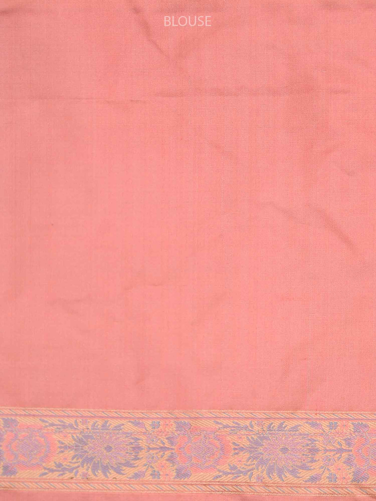 Coral Pink Tanchoi Silk Handloom Banarasi Saree - Sacred Weaves