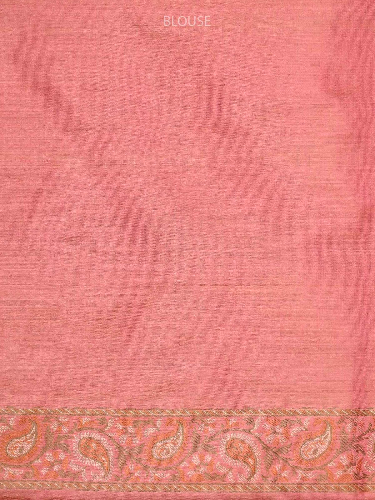 Coral Pink Tanchoi Silk Handloom Banarasi Saree - Sacred Weaves