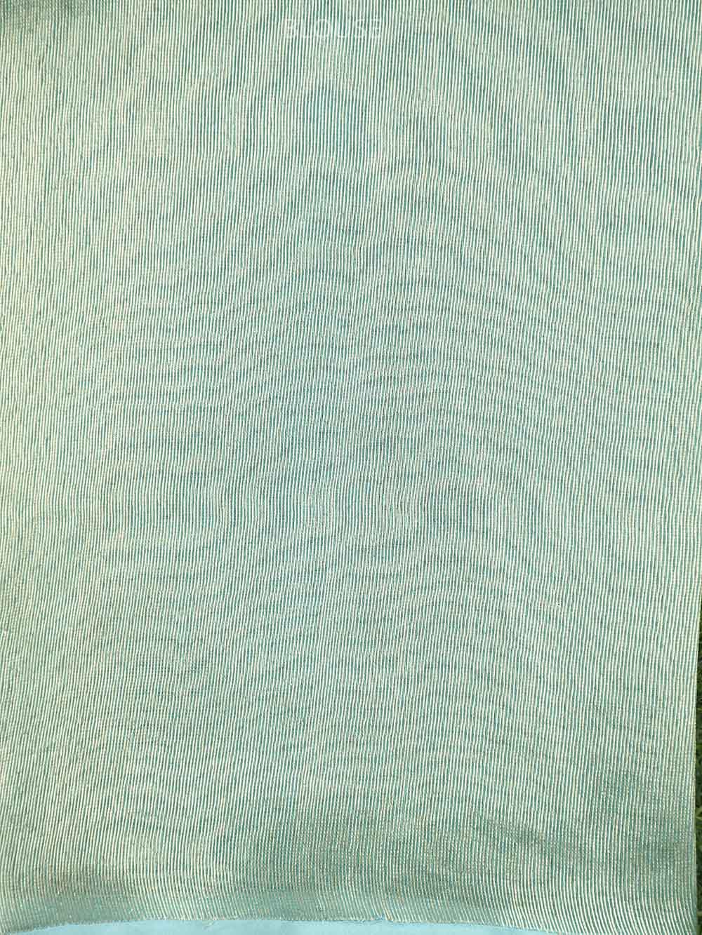 Sea Green Rangkat Linen Handloom Banarasi Saree - Sacred Weaves