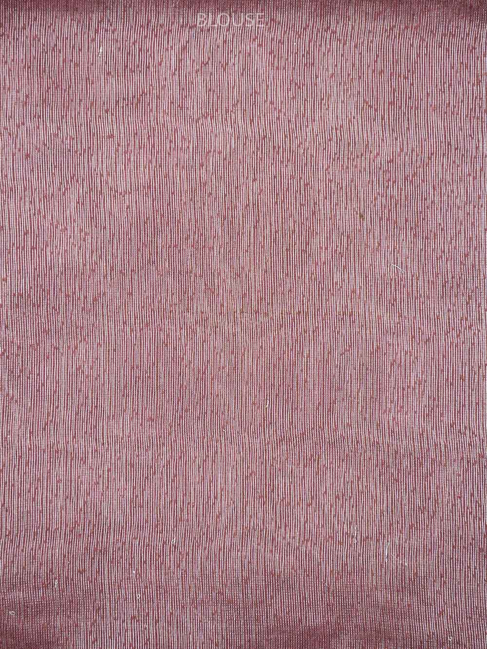 Pink Jaal Linen Handloom Banarasi Saree - Sacred Weaves