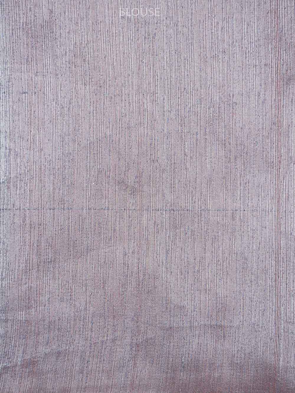 Coral Peach Jaal Linen Handloom Banarasi Saree - Sacred Weaves