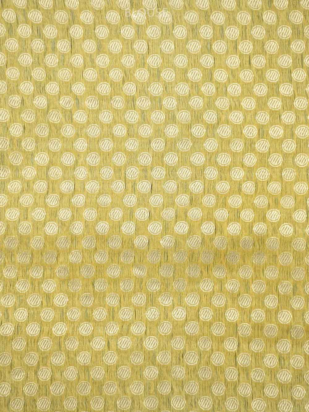 Green Yellow Rangkat Organza Handloom Banarasi Saree - Sacred Weaves
