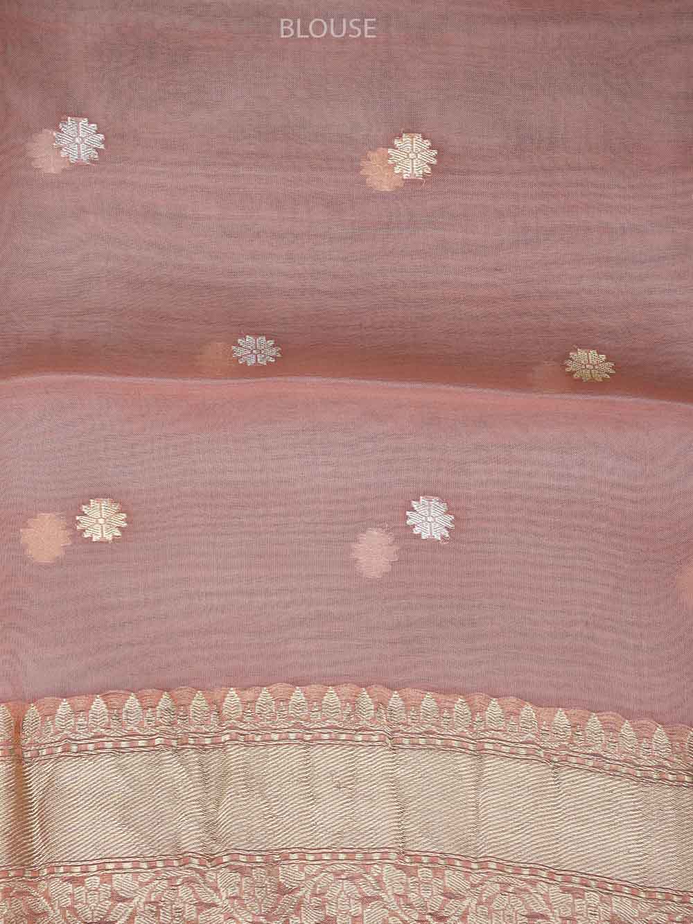 Yellow Pink Rangkat Organza Handloom Banarasi Saree - Sacred Weaves