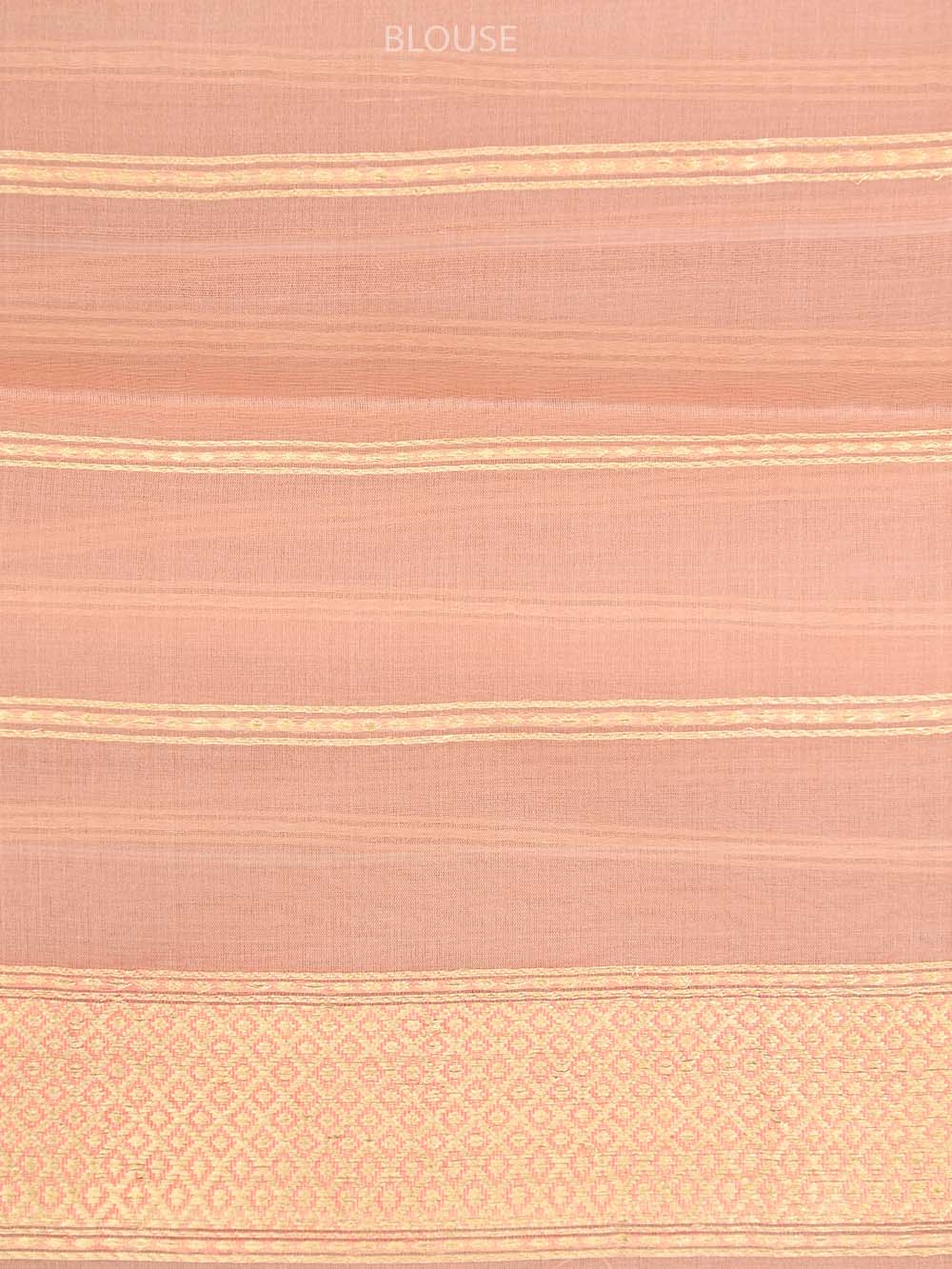 Peach Pink Rangkat Organza Handloom Banarasi Saree - Sacred Weaves