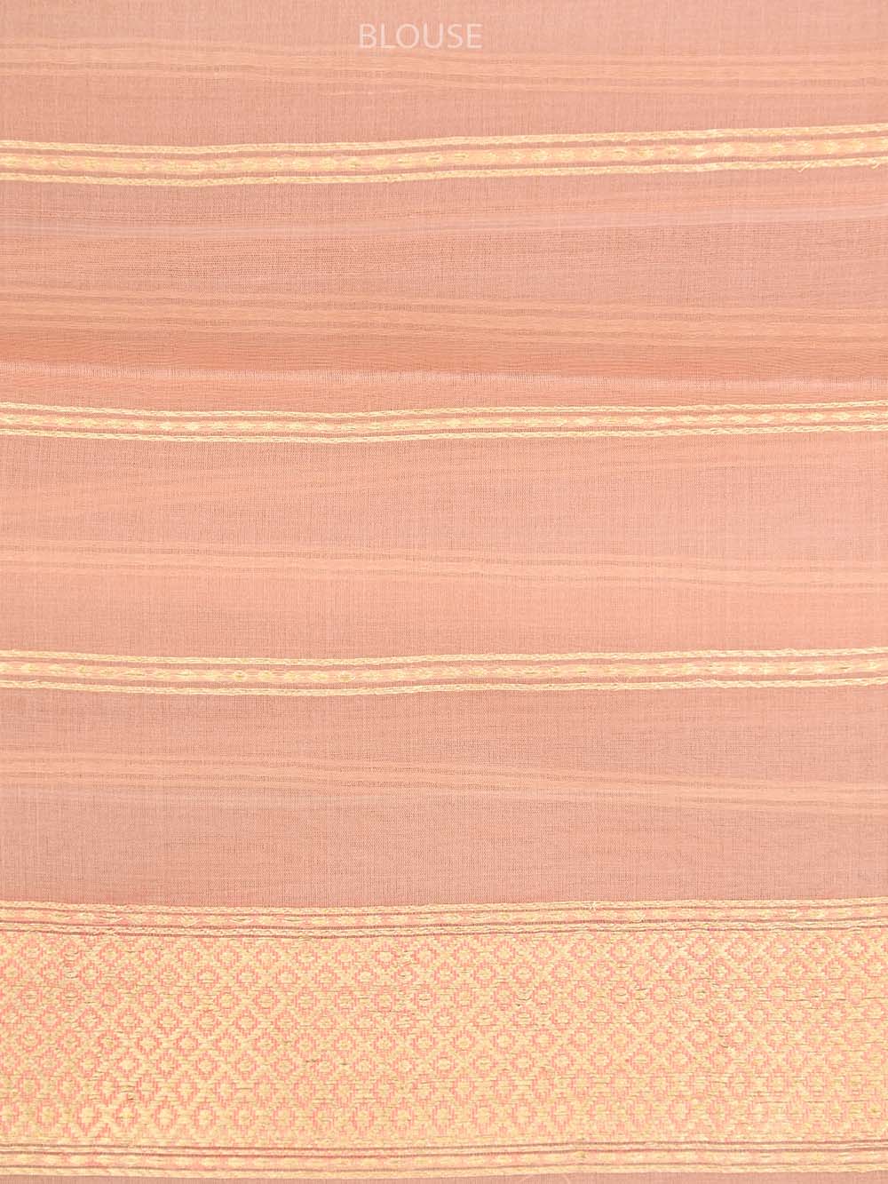 Peach Pink Rangkat Organza Handloom Banarasi Saree - Sacred Weaves