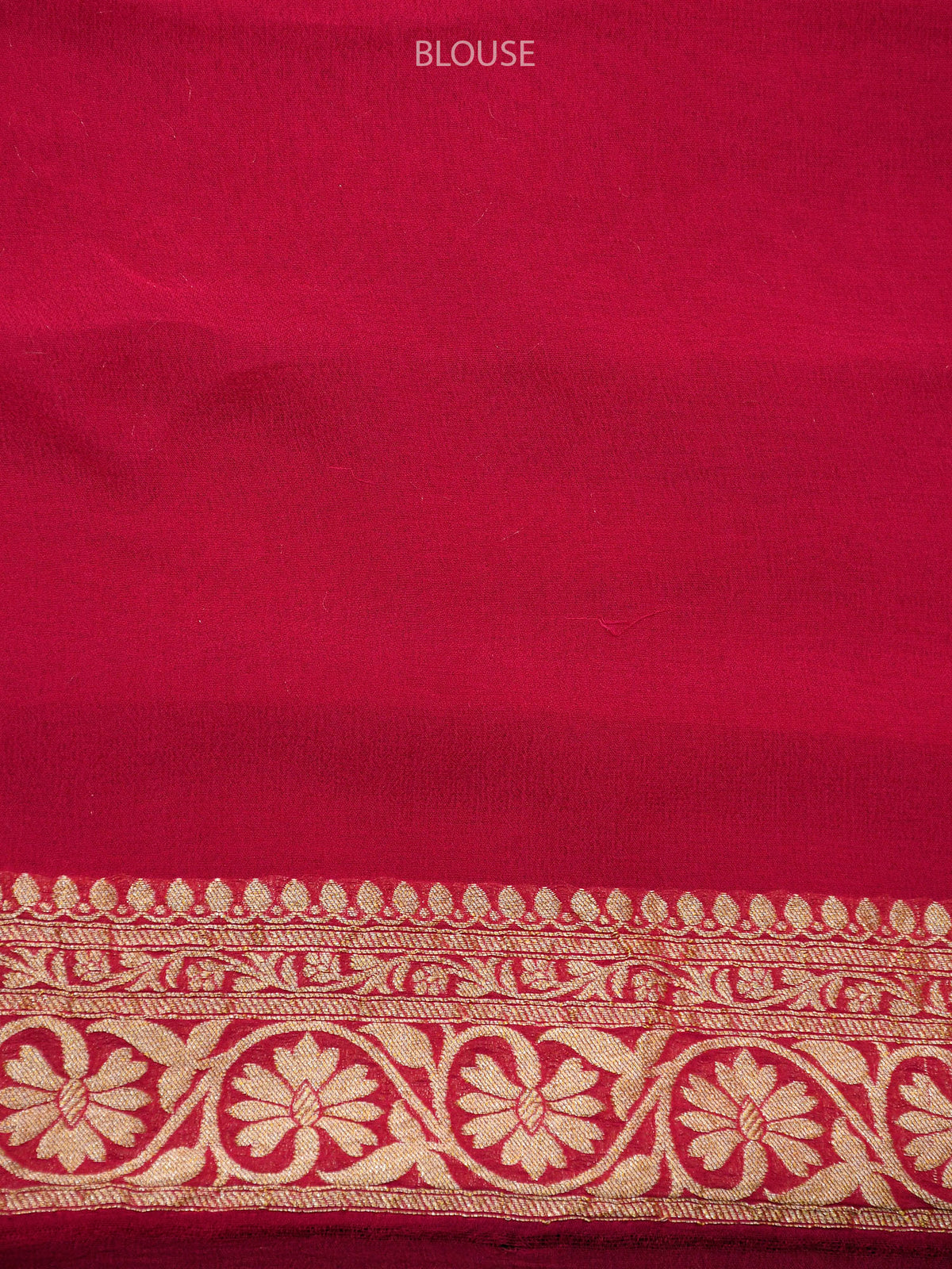 Bright Pink Jaal Khaddi Georgette Handloom Banarasi Saree - Sacred Weaves