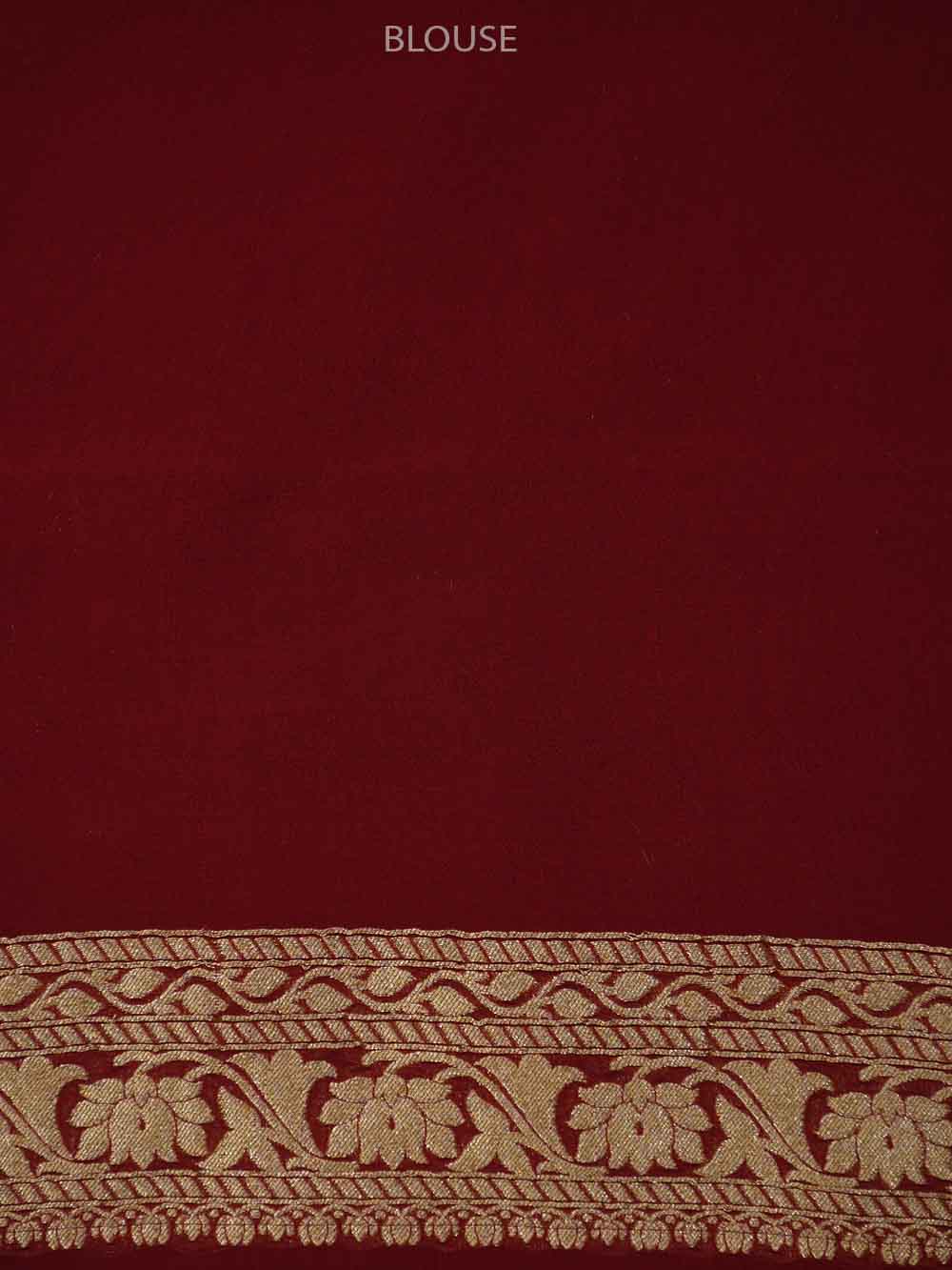 Cream Jaal Khaddi Georgette Handloom Banarasi Saree - Sacred Weaves