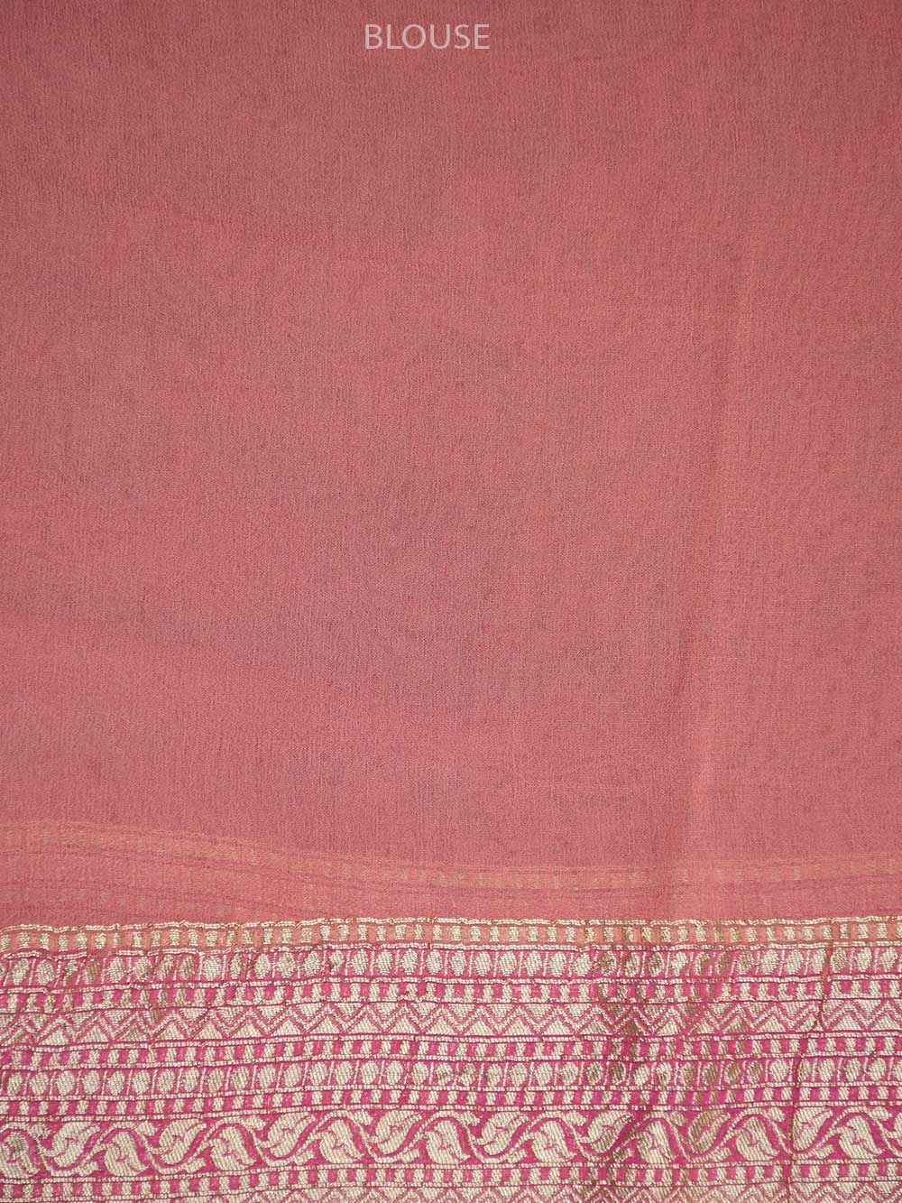 Pastel Pink Jaal Khaddi Georgette Handloom Banarasi Saree - Sacred Weaves