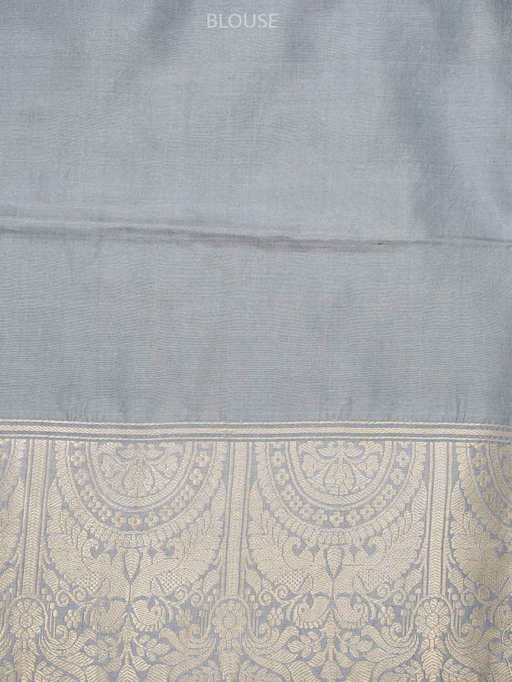 Multicolor Katan Silk Printed Banarasi Saree - Sacred Weaves
