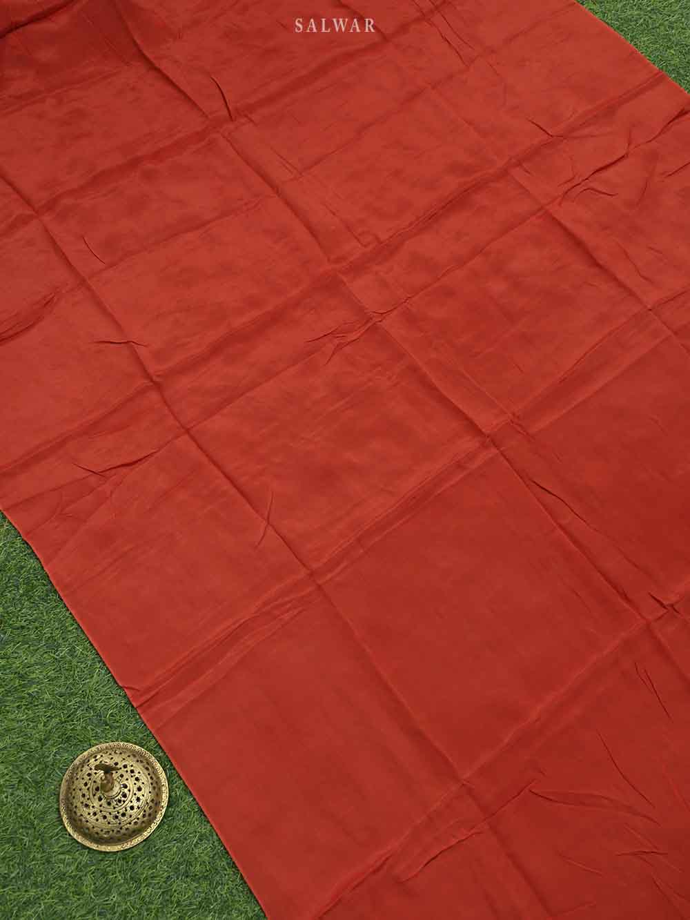 Navy Blue Tussar Silk Handloom Banarasi Suit - Sacred Weaves