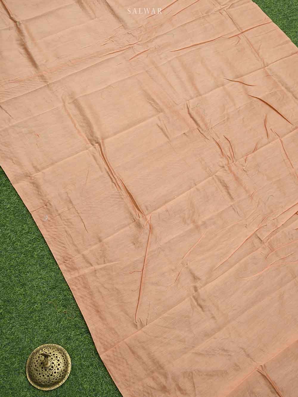 Orange Cotton Silk Handloom Banarasi Suit - Sacred Weaves