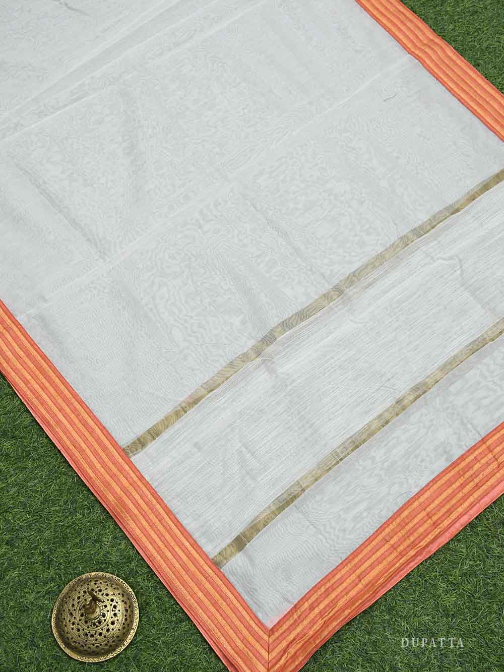 Peach Cotton Silk Handloom Banarasi Suit - Sacred Weaves