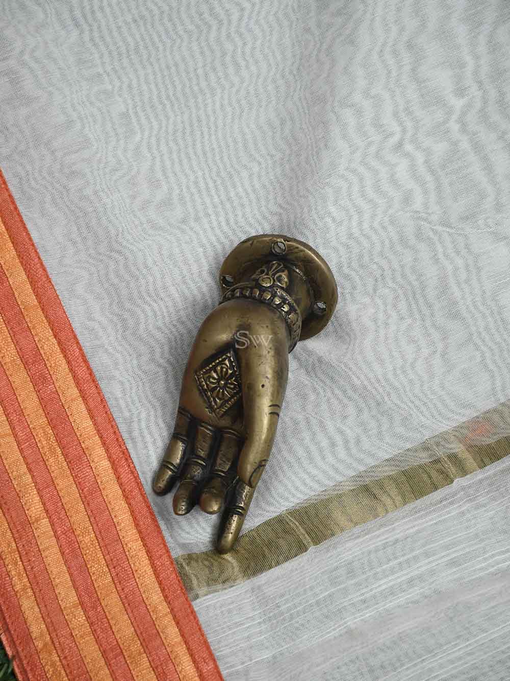 Peach Cotton Silk Handloom Banarasi Suit - Sacred Weaves