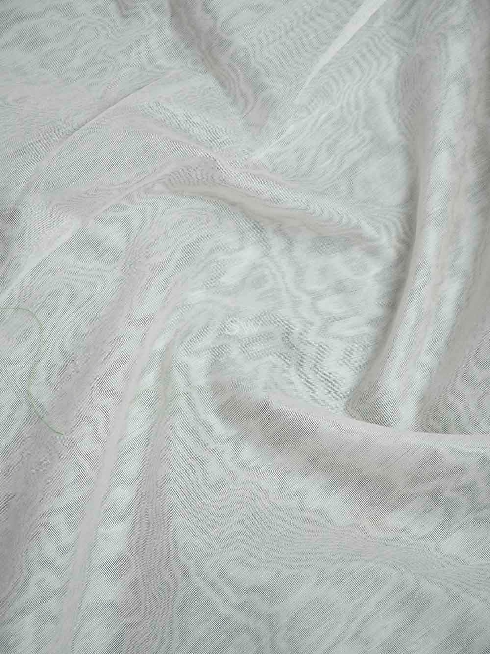 Green Cotton Silk Handloom Banarasi Suit - Sacred Weaves