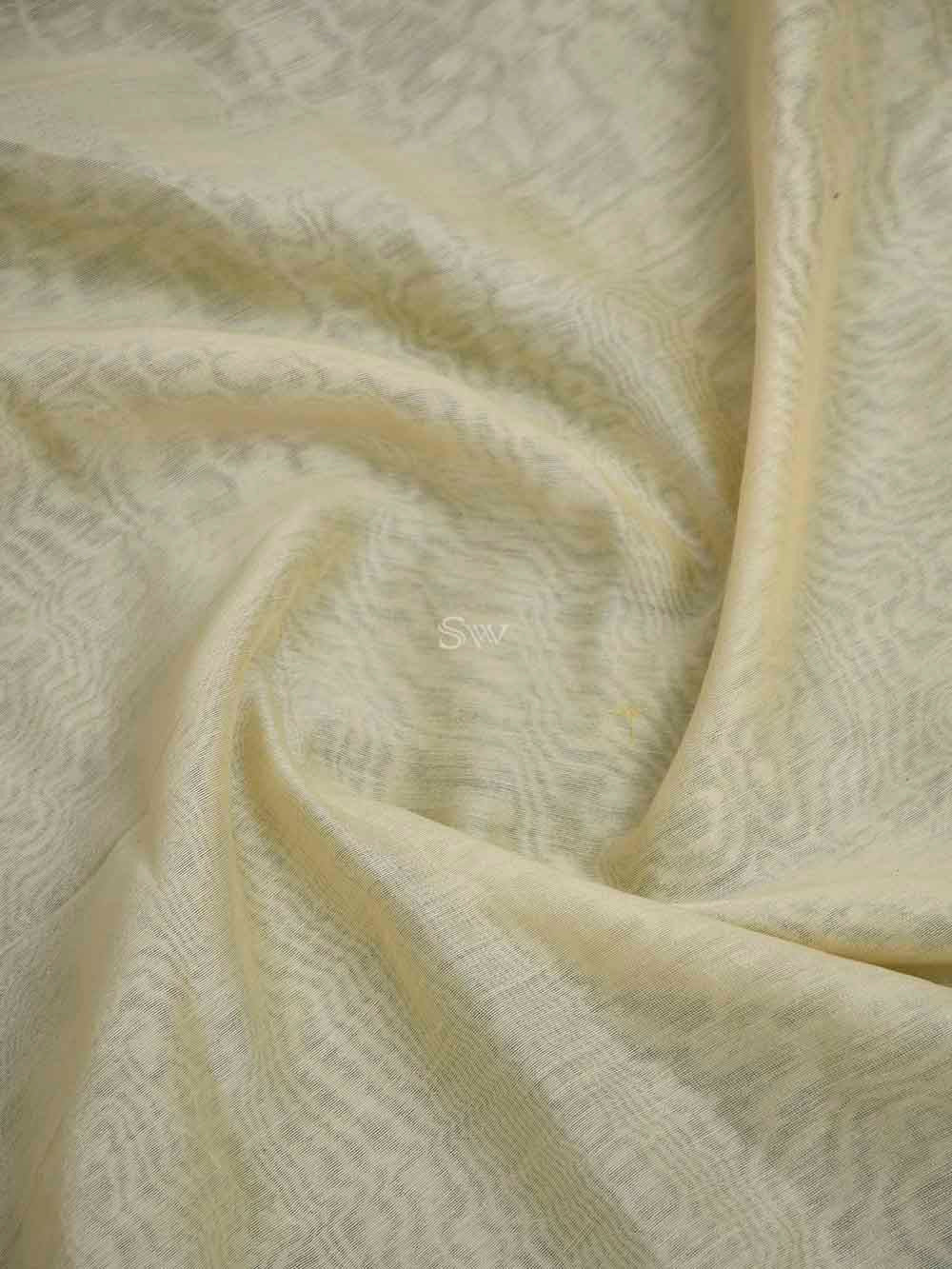 Cream Cotton Silk Handloom Banarasi Suit - Sacred Weaves