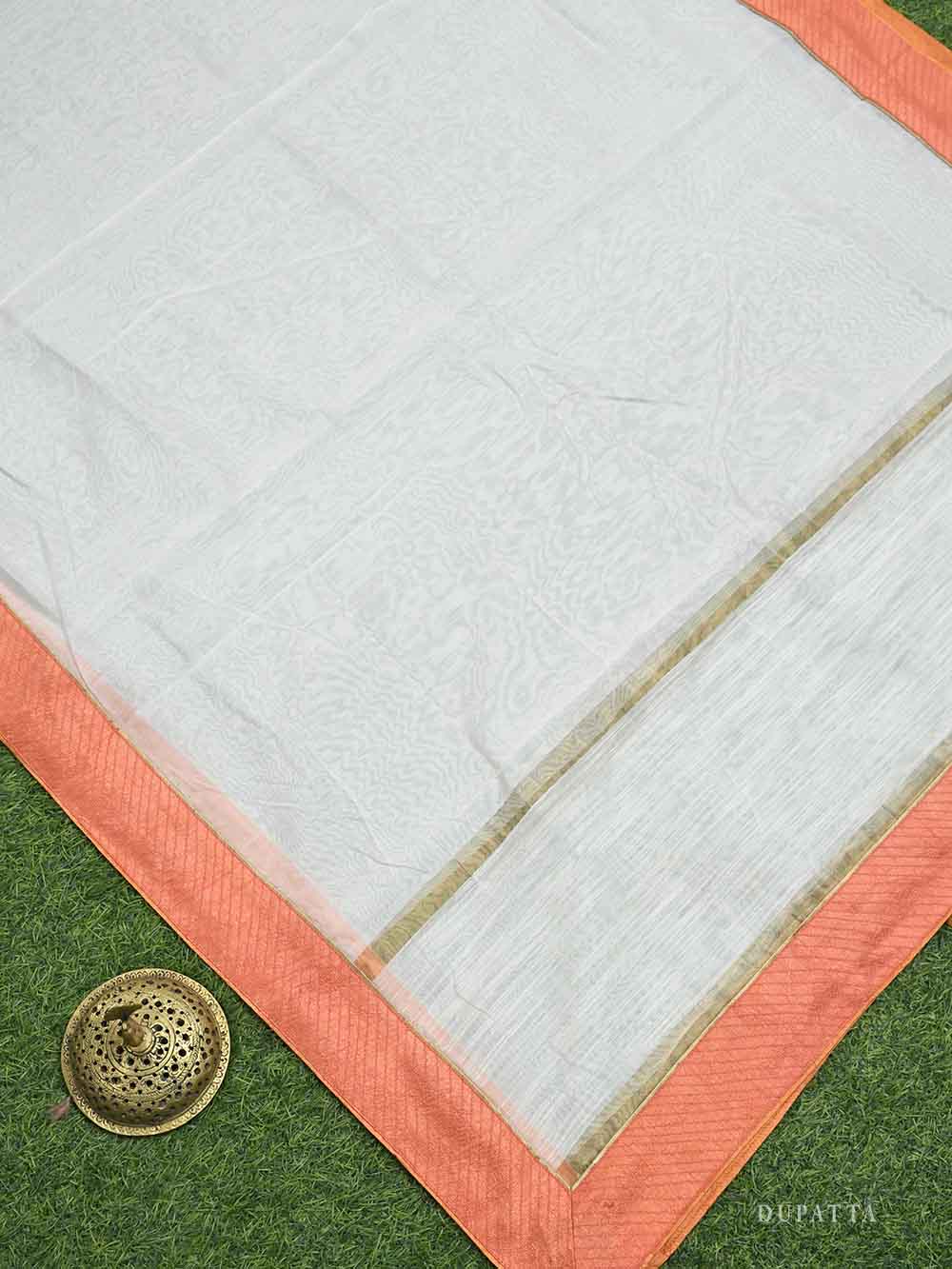 Peach Cotton Silk Handloom Banarasi Suit - Sacred Weaves