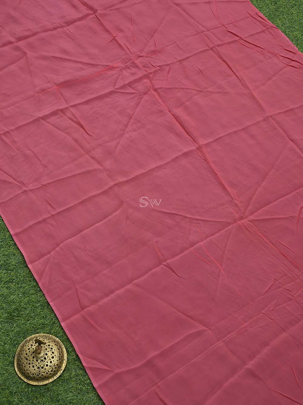 Pink Tussar Silk Handloom Banarasi Suit - Sacred Weaves