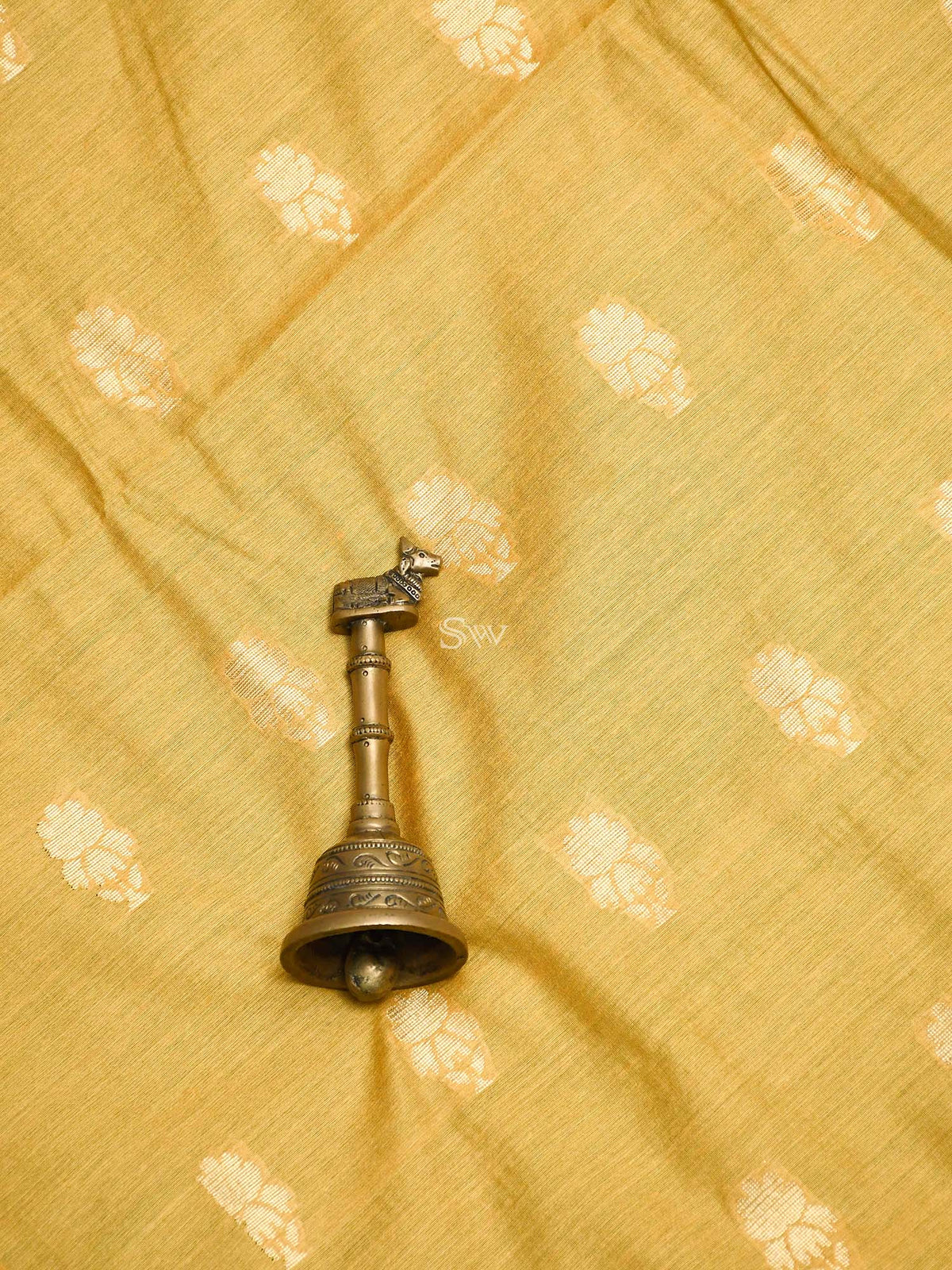 Yellow Tusser Silk Handloom Banarasi Suit - Sacred Weaves