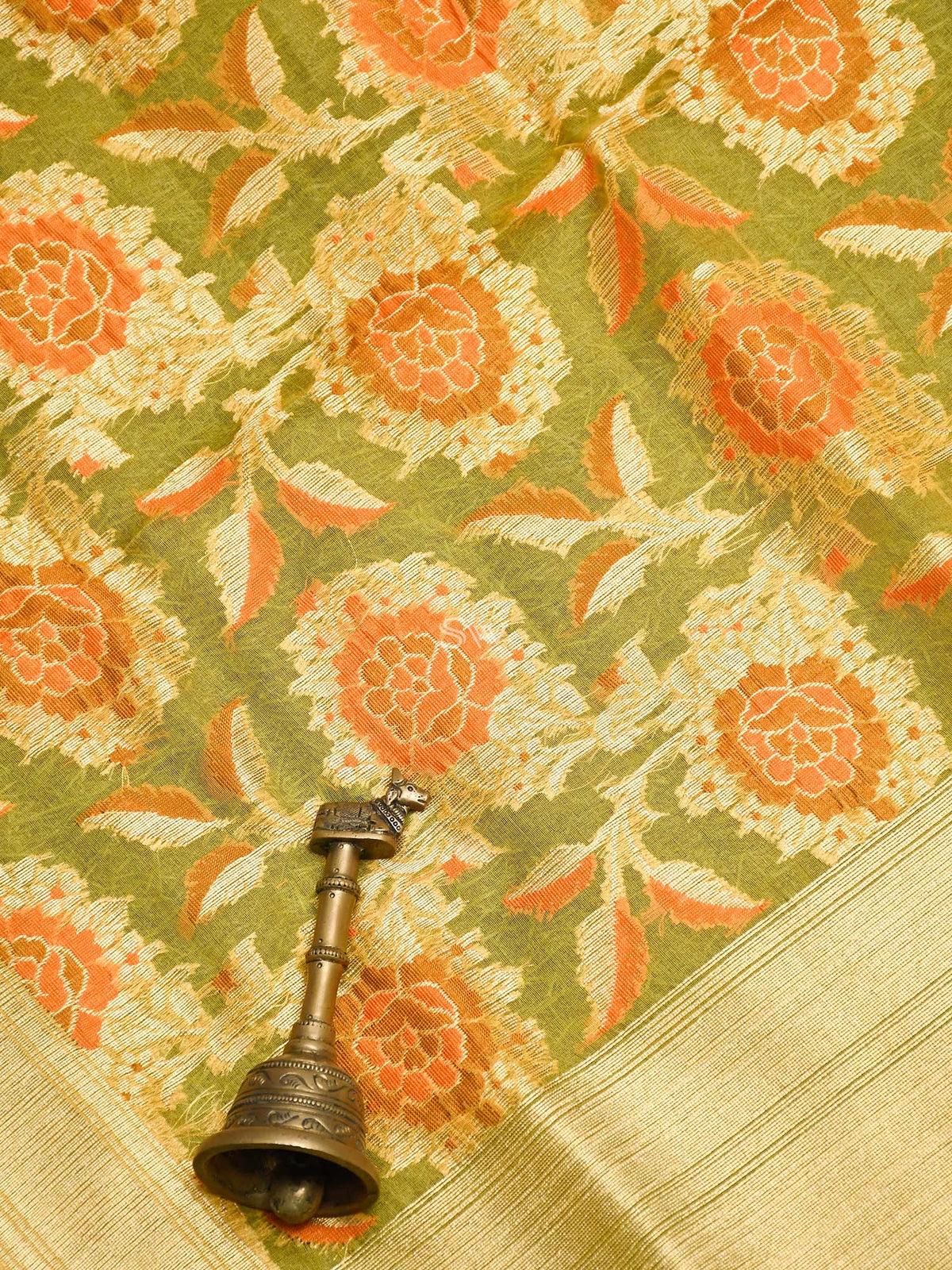 Yellow Tusser Silk Handloom Banarasi Suit - Sacred Weaves