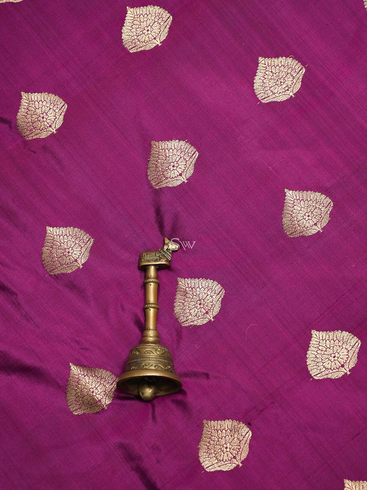 Magenta Katan Silk Handloom Banarasi Suit -Sacred Weaves