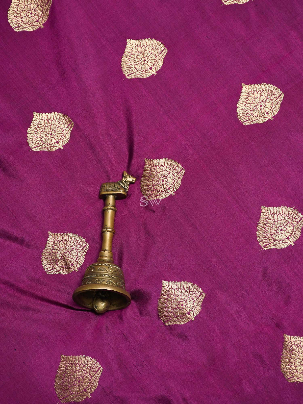 Magenta Katan Silk Handloom Banarasi Suit -Sacred Weaves