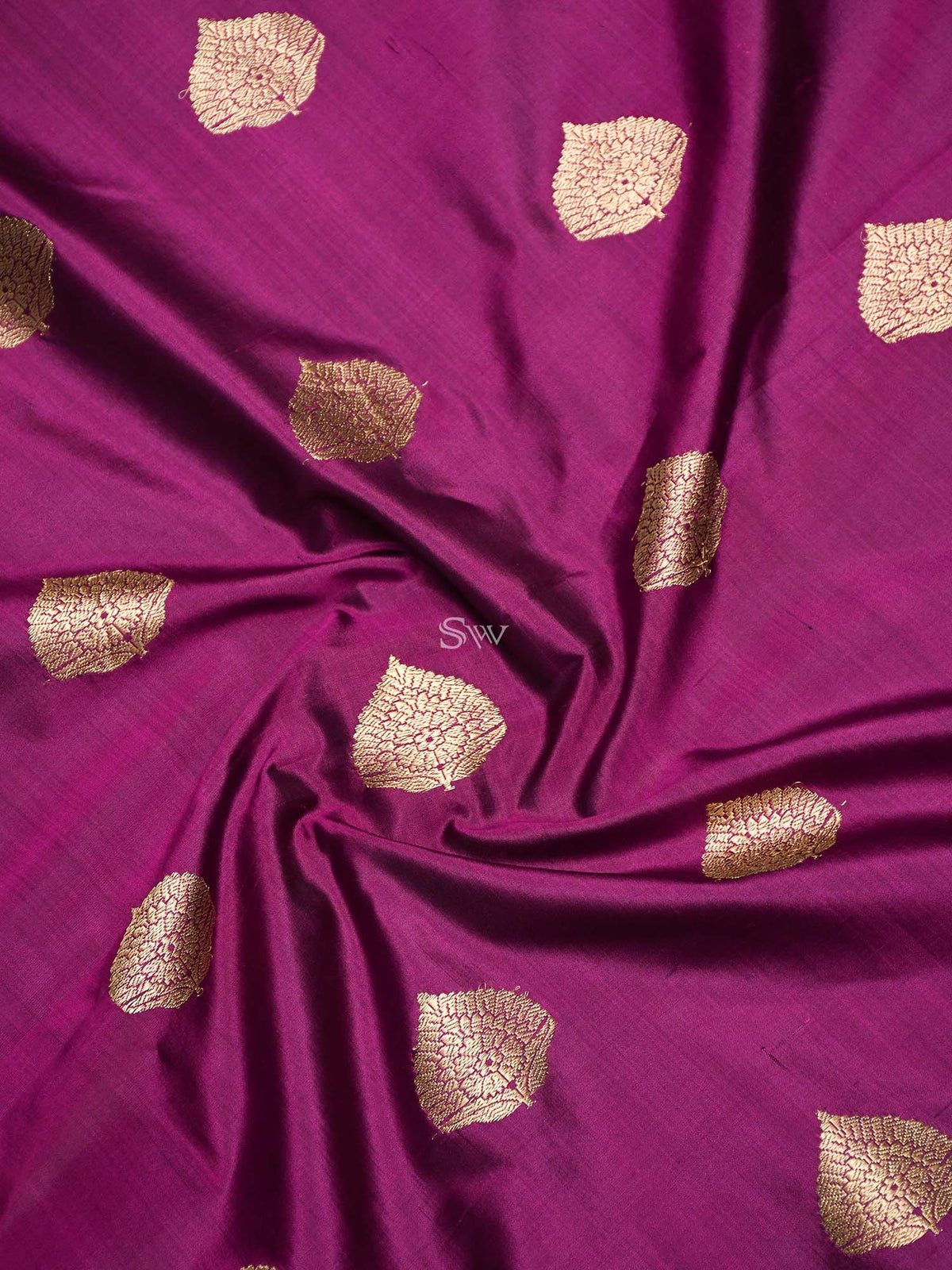 Magenta Katan Silk Handloom Banarasi Suit -Sacred Weaves