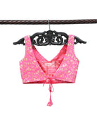 Pink Georgette Banarasi Ready-made Blouse - Sacred Weaves