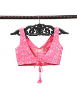 Pink Georgette Banarasi Ready-made Blouse - Sacred Weaves
