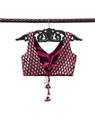 Wine Georgette Banarasi Ready-made Blouse - Sacred Weaves