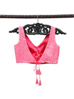Pink Georgette Banarasi Ready-made Blouse - Sacred Weaves