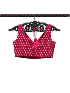 Dark Pink Georgette Banarasi Ready-made Blouse - Sacred Weaves