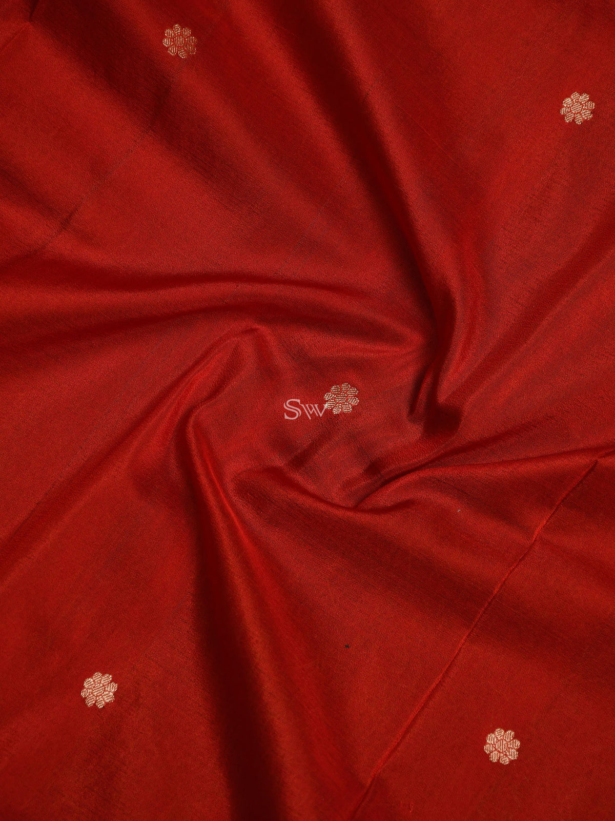 Dark Orange Katan Silk Handloom Banarasi Suit - Sacred Weaves