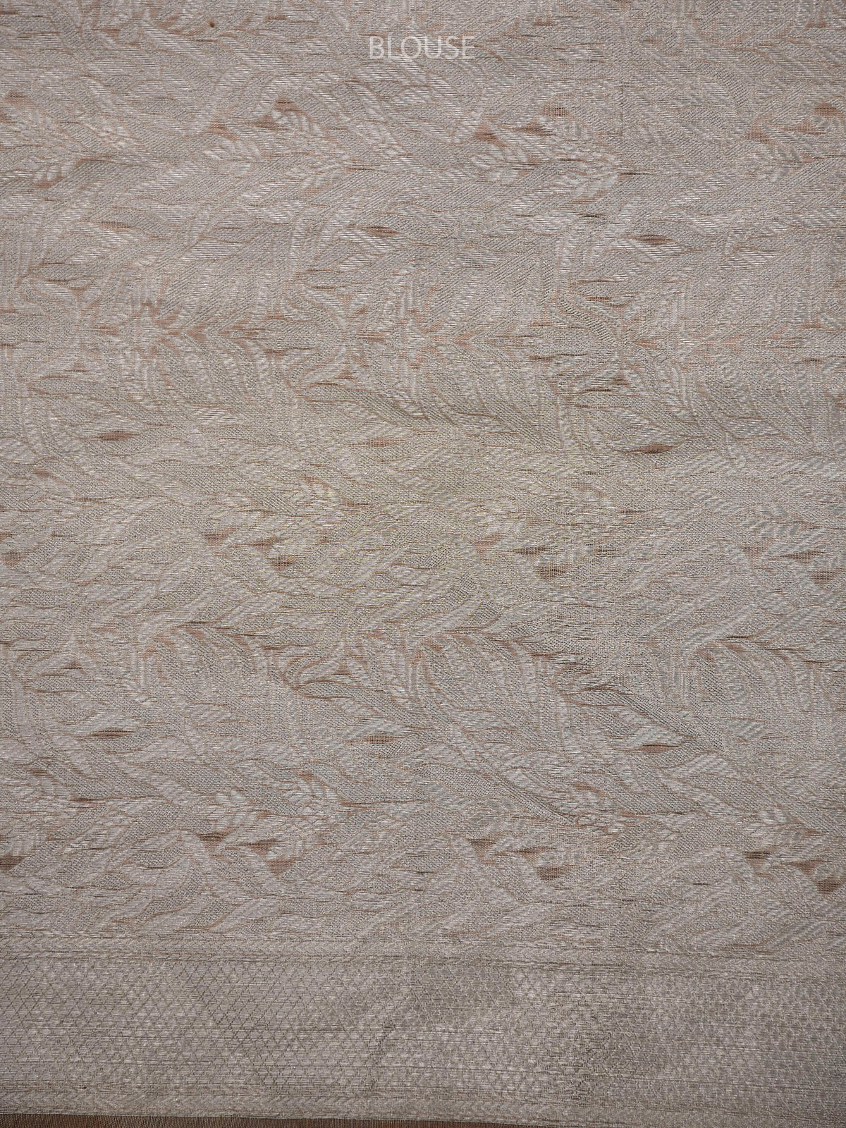 Pastel Peach Tissue Handloom Banarasi Lehenga - Sacred Weaves