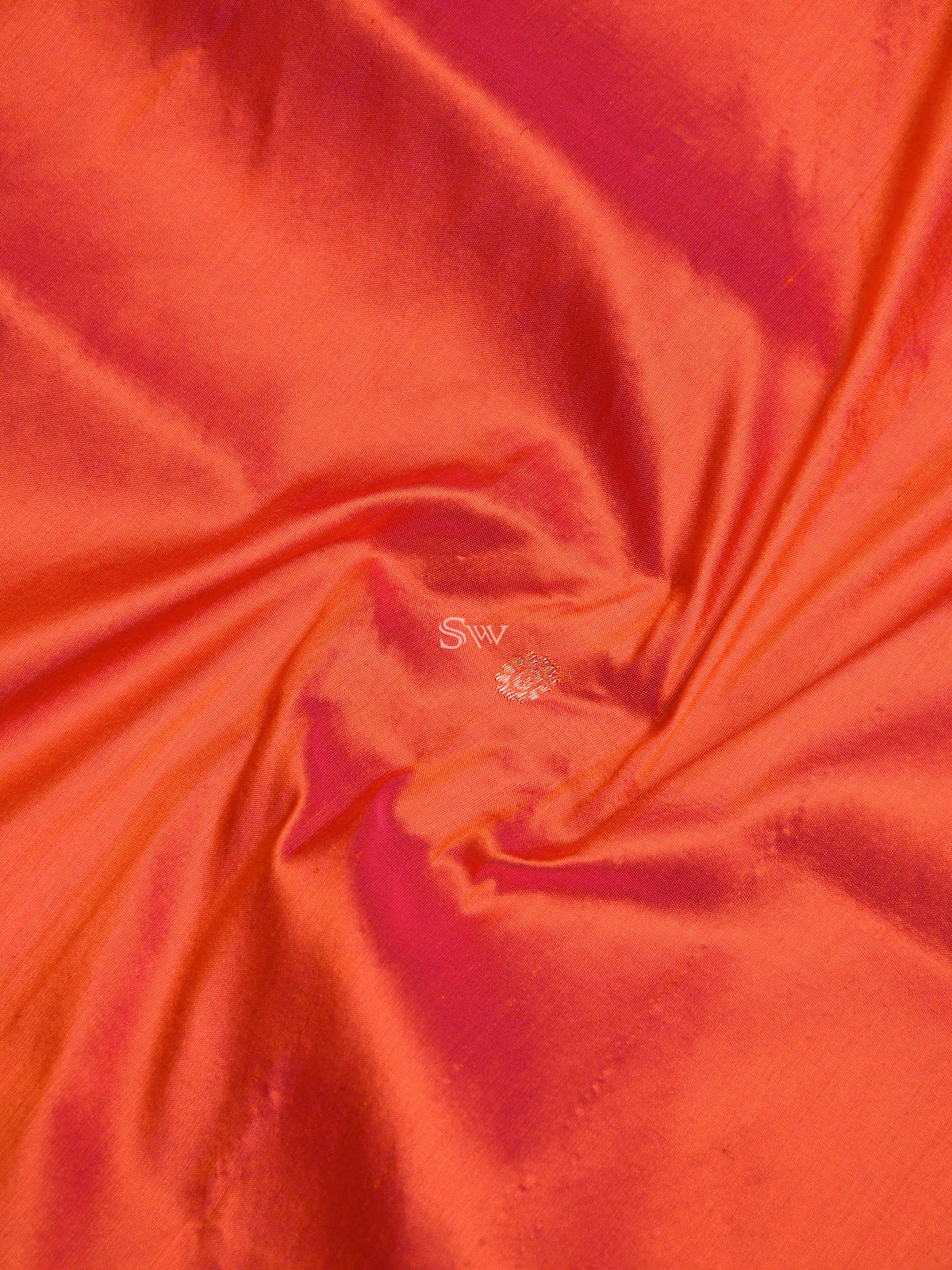 Orange Magenta Katan Silk Handloom Banarasi Suit - Sacred Weaves