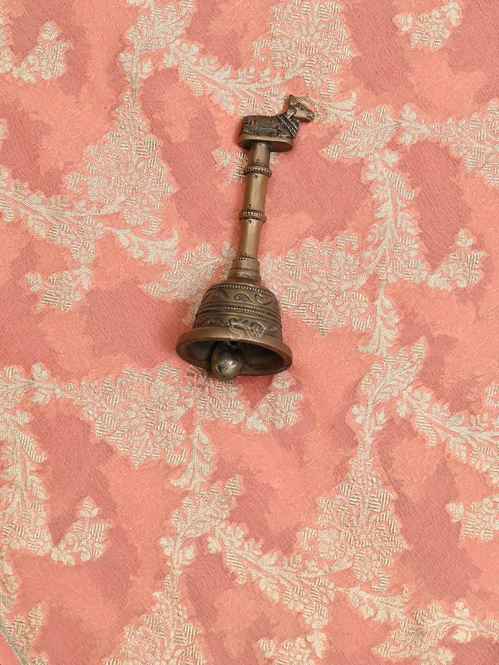 Coral Pink Khaddi Georgette Handloom Banarasi Suit - Sacred Weaves