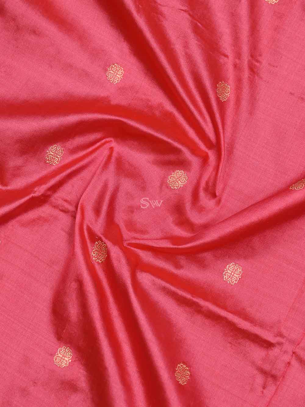Pink Booti Katan Silk Handloom Banarasi Dupatta - Sacred Weaves