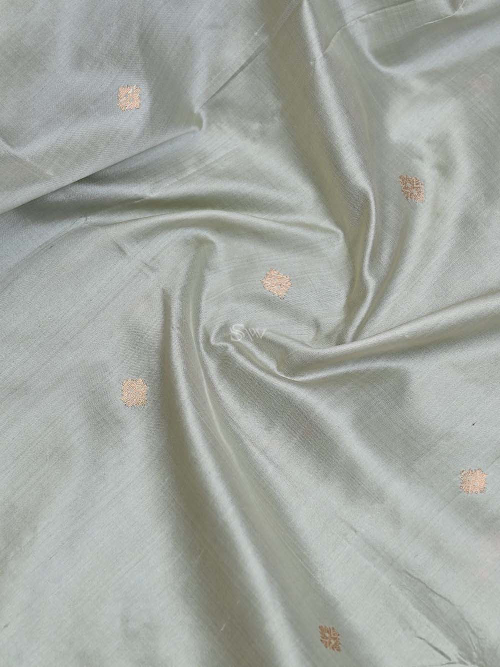 Beige Meenakari Katan Silk Handloom Banarasi Suit - Sacred Weaves