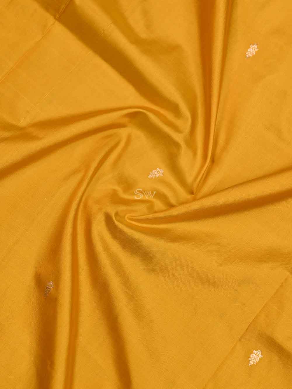 Mustard Katan Silk Handloom Banarasi Suit - Sacred Weaves
