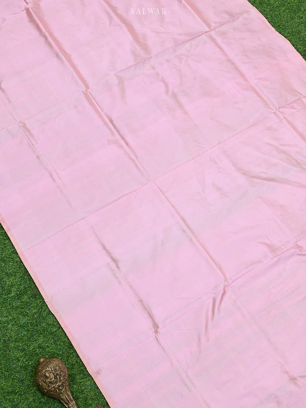 Pastel Pink Katan Silk Handloom Banarasi Suit - Sacred Weaves
