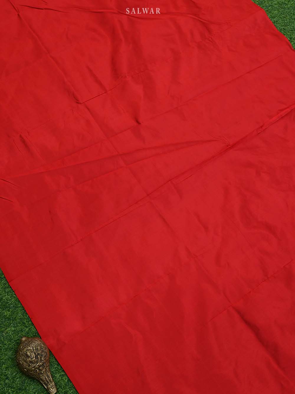 Red Katan Silk Handloom Banarasi Suit - Sacred Weaves