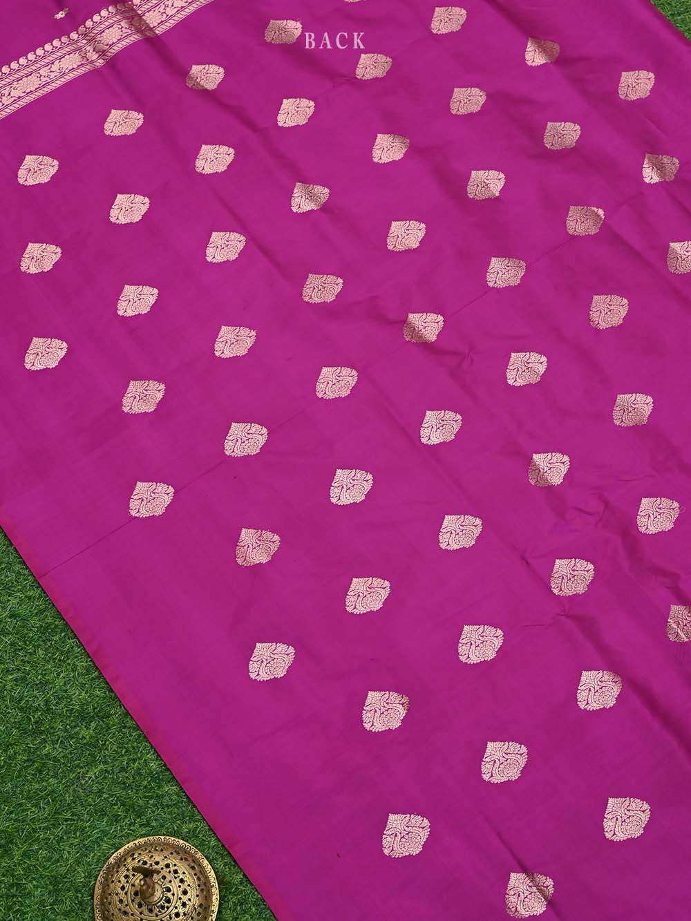 Dark Pink Katan Silk Handloom Banarasi Suit - Sacred Weaves