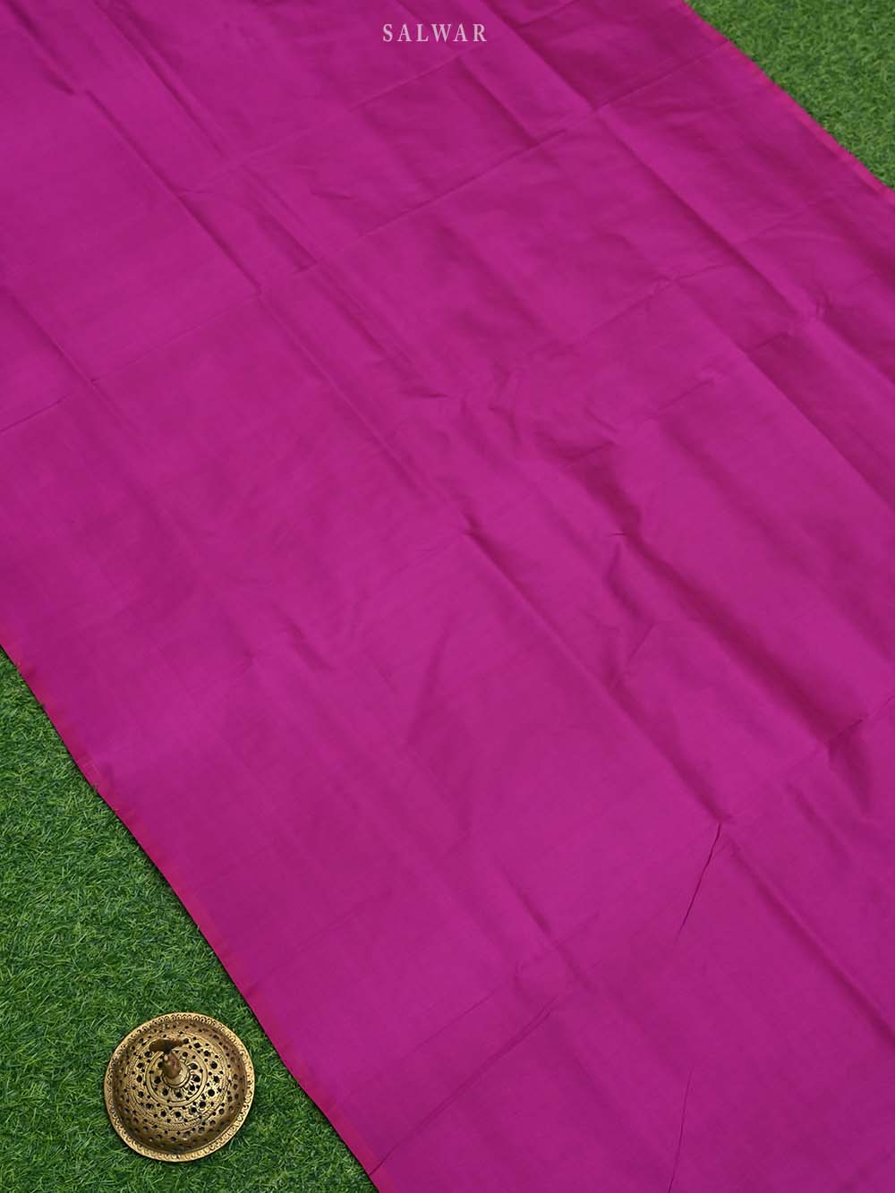 Dark Pink Katan Silk Handloom Banarasi Suit - Sacred Weaves