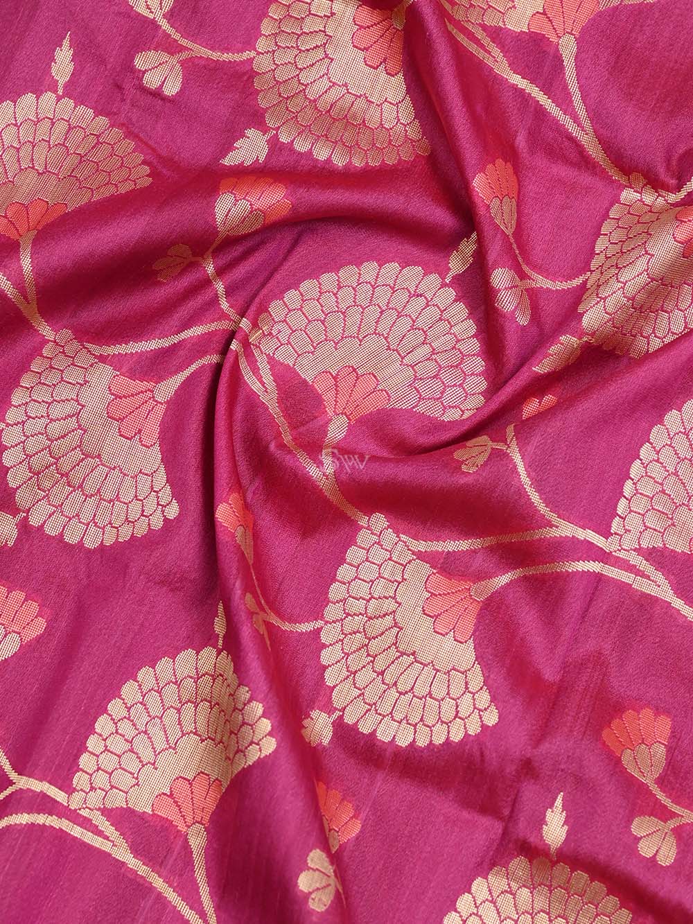Magenta Tussar Silk Handloom Banarasi Suit - Sacred Weaves
